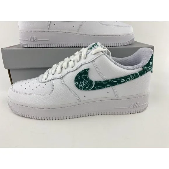 Nike Air Force 1 Low 07 Green Paisley Women's 11.5 / Men's 10 Sneakers B-Grade - Picture 4 of 12